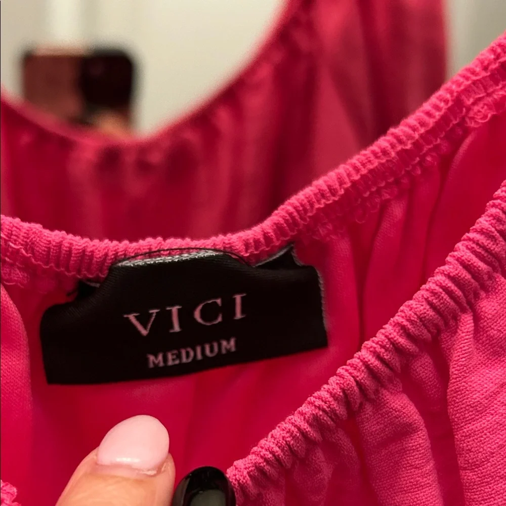 VICI Women's Pink Crop Top & Pants Set - 2 pieces - NWOT - Picture 9 of 13